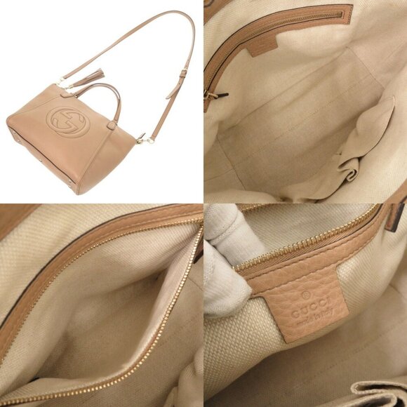 GUCCI Cream Leather Shoulder Bag - Picture 8 of 11